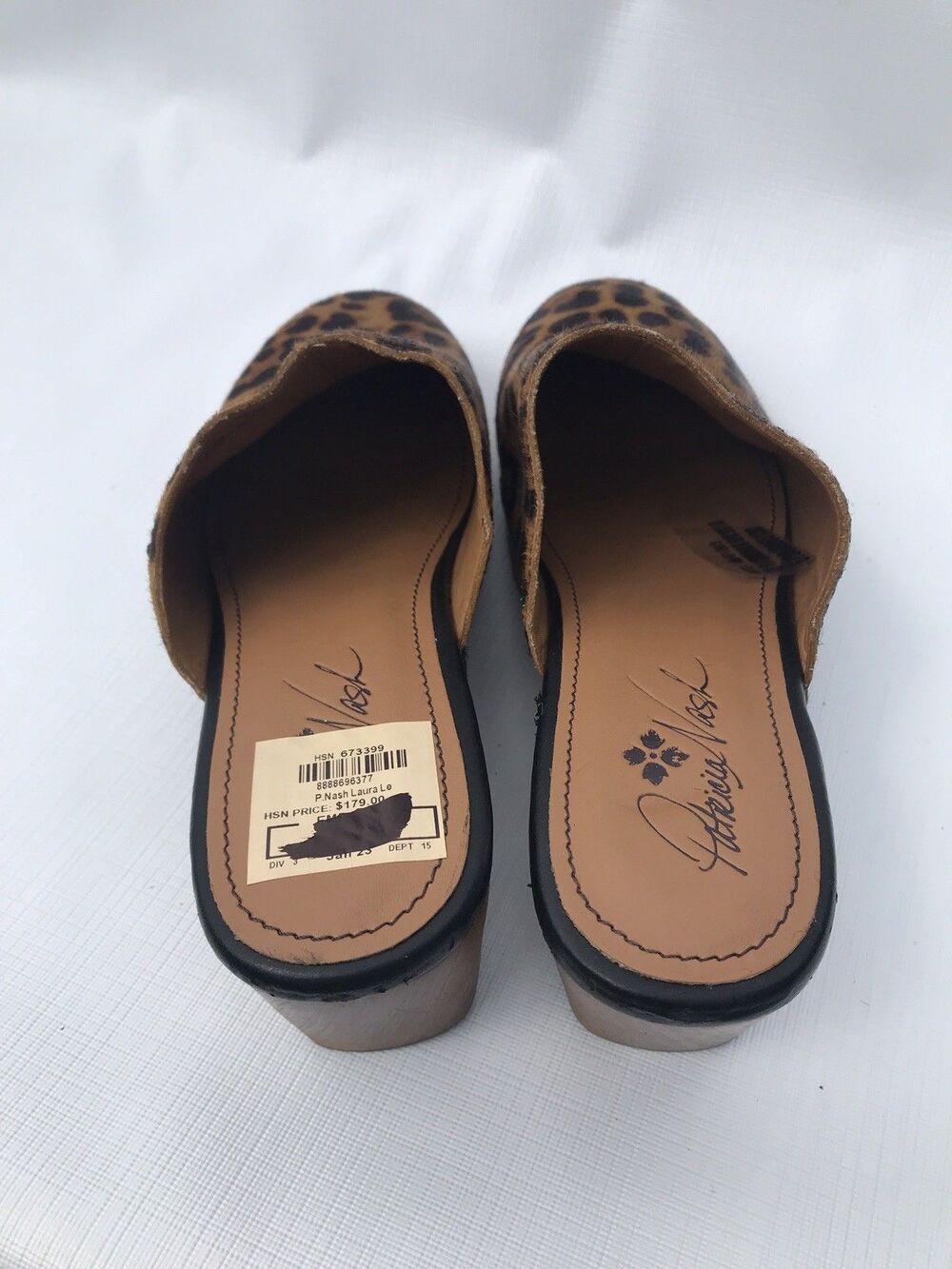 Patricia Nash Women's Laura Mules Hair Calf  Color Leopard Size 10 - Picture 3 of 9